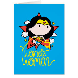 Chibi WonWoman Volando Con Lasso