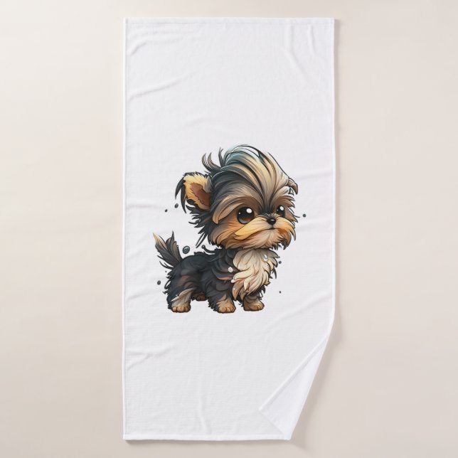 Chibi Yorkshire Terrier (Toalla de baño)