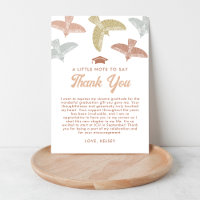 Chic Boho Pájaros | Tarjeta de agradecimiento de g