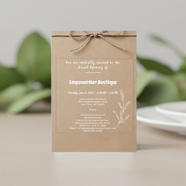 Chic Boutique Grand Opening Invitation | Stylish (Subido por el creador)