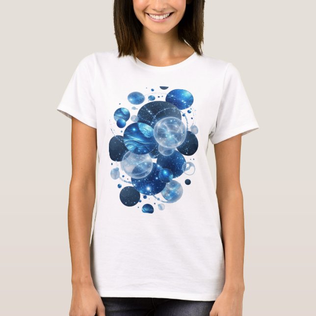 Chic Camiseta Gráfica de Plata ESTRELLAS AZULES (Anverso)