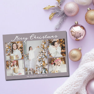 Chic Collage de Fotos Familiares de Navidad en Mau