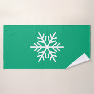 Chic Festivo Copo de Nieve Nórdico Blanco Sobre Az