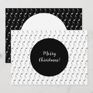 Chic Houndstooth Notas Musicales Feliz Navidad