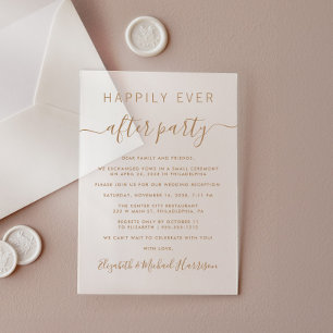Chic Invitación de Boda con Escritura Dorada Helad