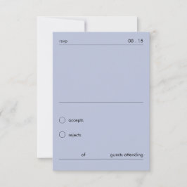 Chic Minimalista Francés Gris Tarjeta de Respuesta