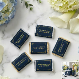 Chic Navy Oro Art Deco 80 Cumpleaños