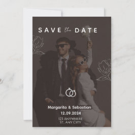 Chic negro personalizable con foto de anuncio de f