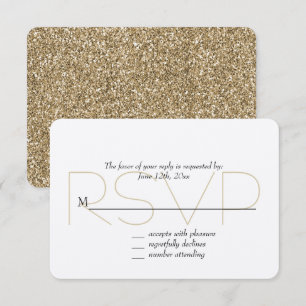 Chic oro falso brillo RSVP