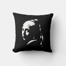 Chica abstracto con el Cojín decorativo Pearl Earr