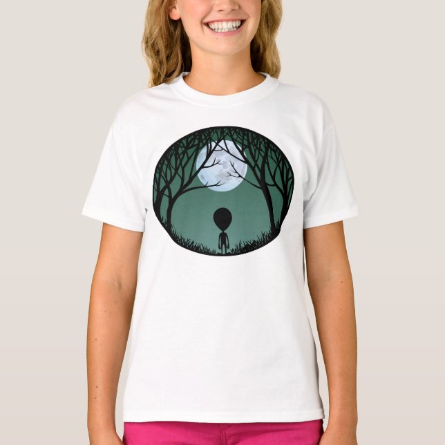 Chica Alien Shirt Chica Extraterrestre Camiseta Ex (Anverso)