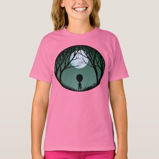Chica Alien Shirt Chica Extraterrestre Camiseta Ex (Anverso)