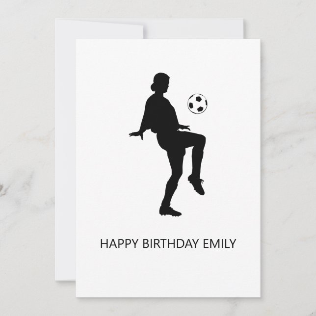 chica amante del fútbol feliz cumpleaños (Anverso)