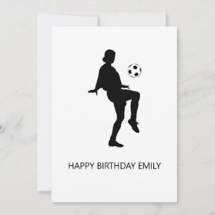 chica amante del fútbol feliz cumpleaños