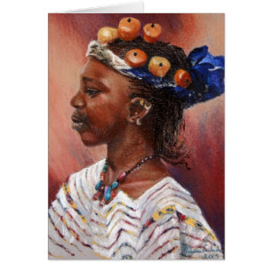 Chica ambarino de la gota de Fulani