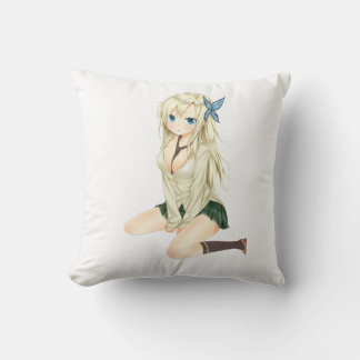 Chica Anime Adorable Arte de Almohada – Suave Waif
