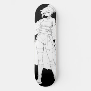 Chica Anime de Estilo de Lucha Tabla de Skateboard