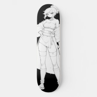 Chica Anime de Estilo de Lucha Tabla de Skateboard