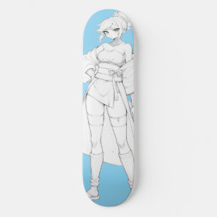 Chica Anime Estilo de Lucha Tabla de Skate