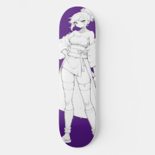 Chica Anime Estilo de Lucha Tabla de Skateboard