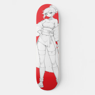 Chica Anime Estilo de Lucha Tabla de Skateboard