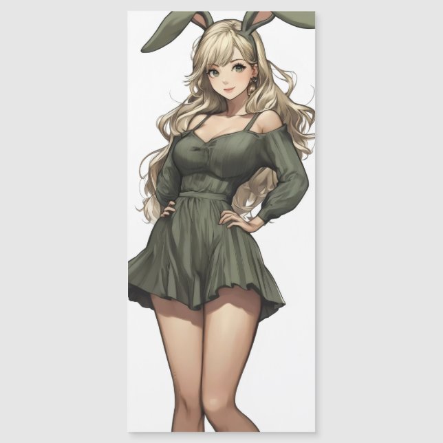Chica Anime Rubia con Traje de Coneja (Anverso)