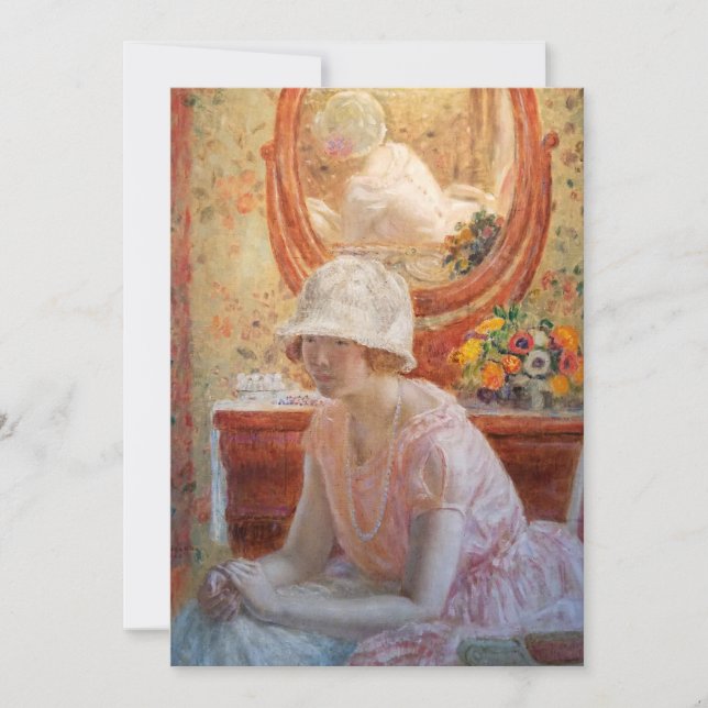 Chica ante un espejo | Frederick Carl Frieseke (Anverso)