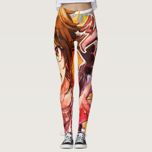 Chica Arte de Anime Dibujos Animados en Mallas Per