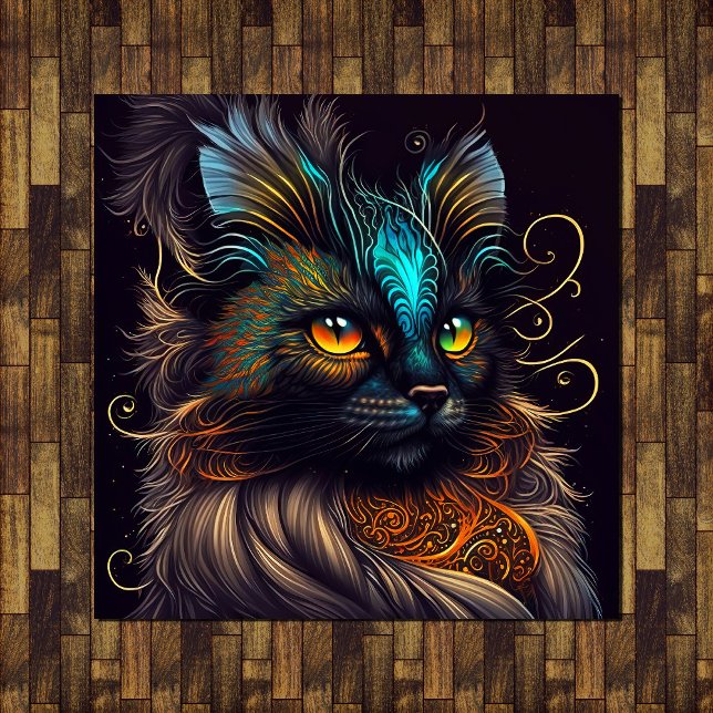 Chica - Arte de cartel de gato caparazón de tortug (Subido por el creador)