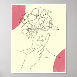 Chica Arte Hermoso Póster