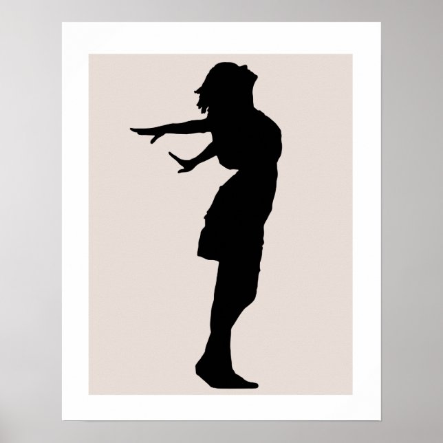 Chica Arte Hermoso Póster (Frente)
