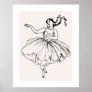 Chica Arte Hermoso Póster