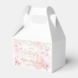 Chica Baby Shower de mariposa rosa favorece cajas 