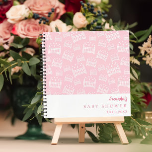 Chica Baby Shower del libro de invitados cunas bla