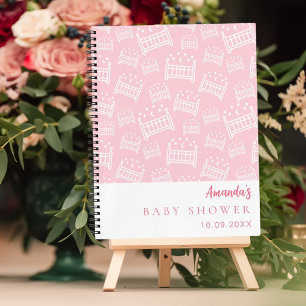 Chica Baby Shower del libro de invitados cunas bla