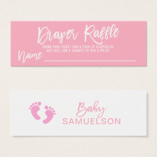 Chica Baby Shower del rosa del boleto de la RIFA
