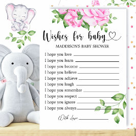 Chica Baby Shower desea una tarjeta para bebé