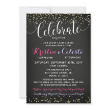 Chica Baby Shower Invitación conjunta Amigos