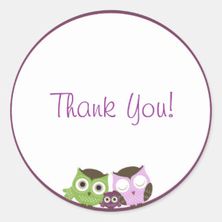 Chica Baby Shower Owl Pegatina