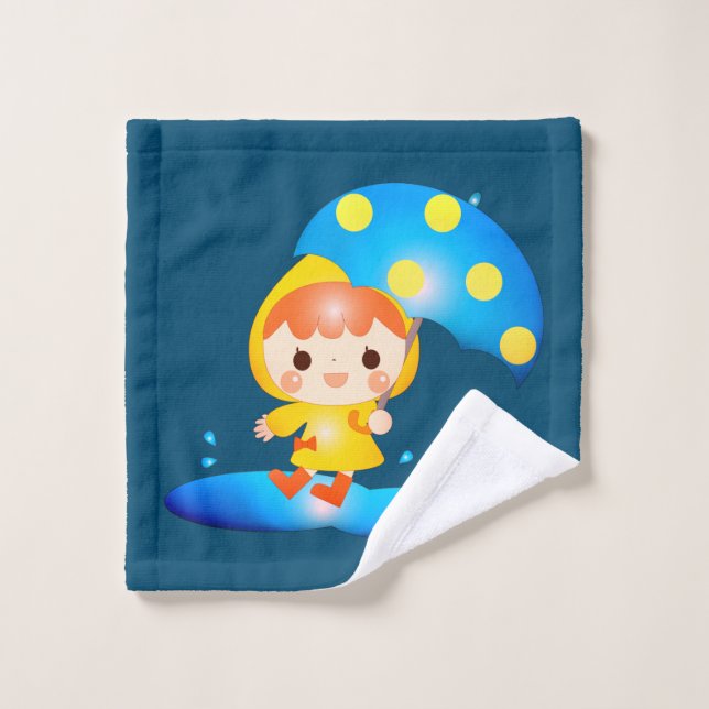 Chica bailando bajo la lluvia (Toallita)