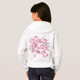 chica baloncesto con estrellas grises rosadas