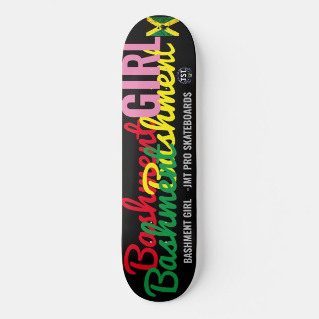 CHICA BASHMENT   OFICIAL Tabla de Skateboard 8 1/4 (Anverso)