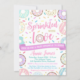 Chica Bebé Sprinkle Invitación Donut Baby Sprinkle