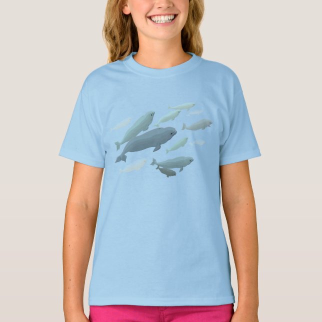 Chica Beluga Camiseta de ballena Cute Camisetas de (Anverso)
