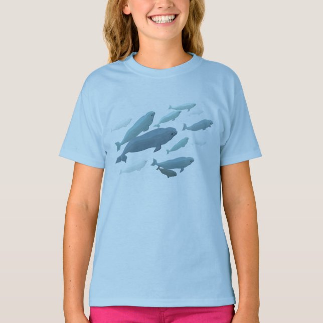 Chica Beluga Camisetas Beluga Camisa de ballena be (Anverso)