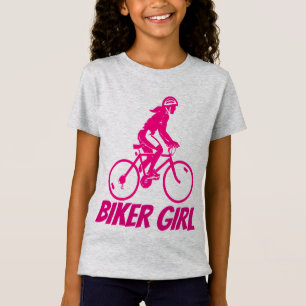 Chica BIKER, niños BICICLETAS Camisetas y patatas