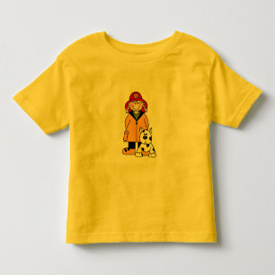 Chica bombero con camisetas y regalos para la limp