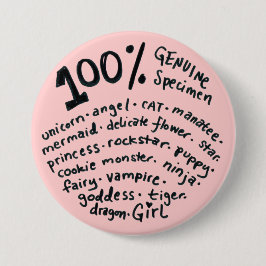 Chica Botón Espécimen 100% Genuino