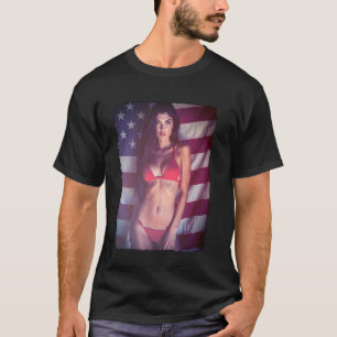 Chica Caliente en camiseta para hombres - Bandera