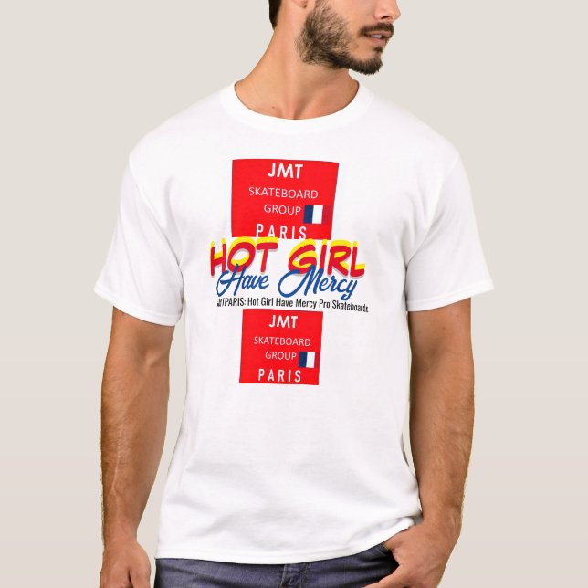 CHICA CALIENTE JMT PARIS Camiseta básica masculina (Anverso)